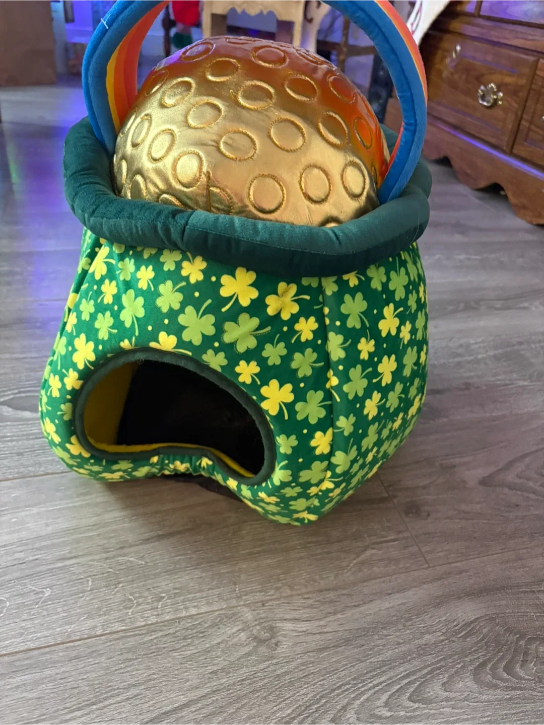 St. Patrick's Day Plush Pot of Gold pet bed