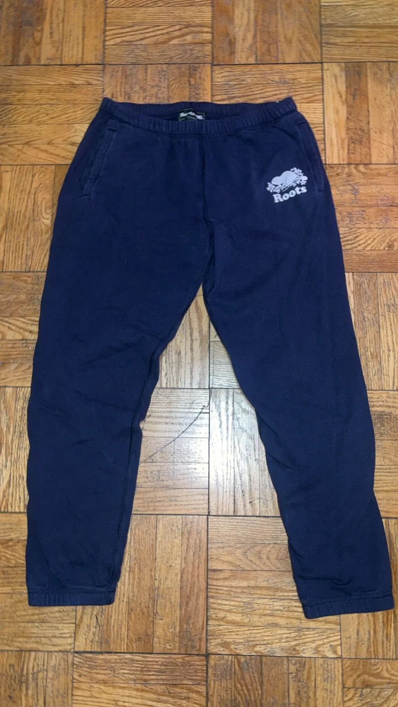 Roots Navy Blue Sweatpants - Size M
