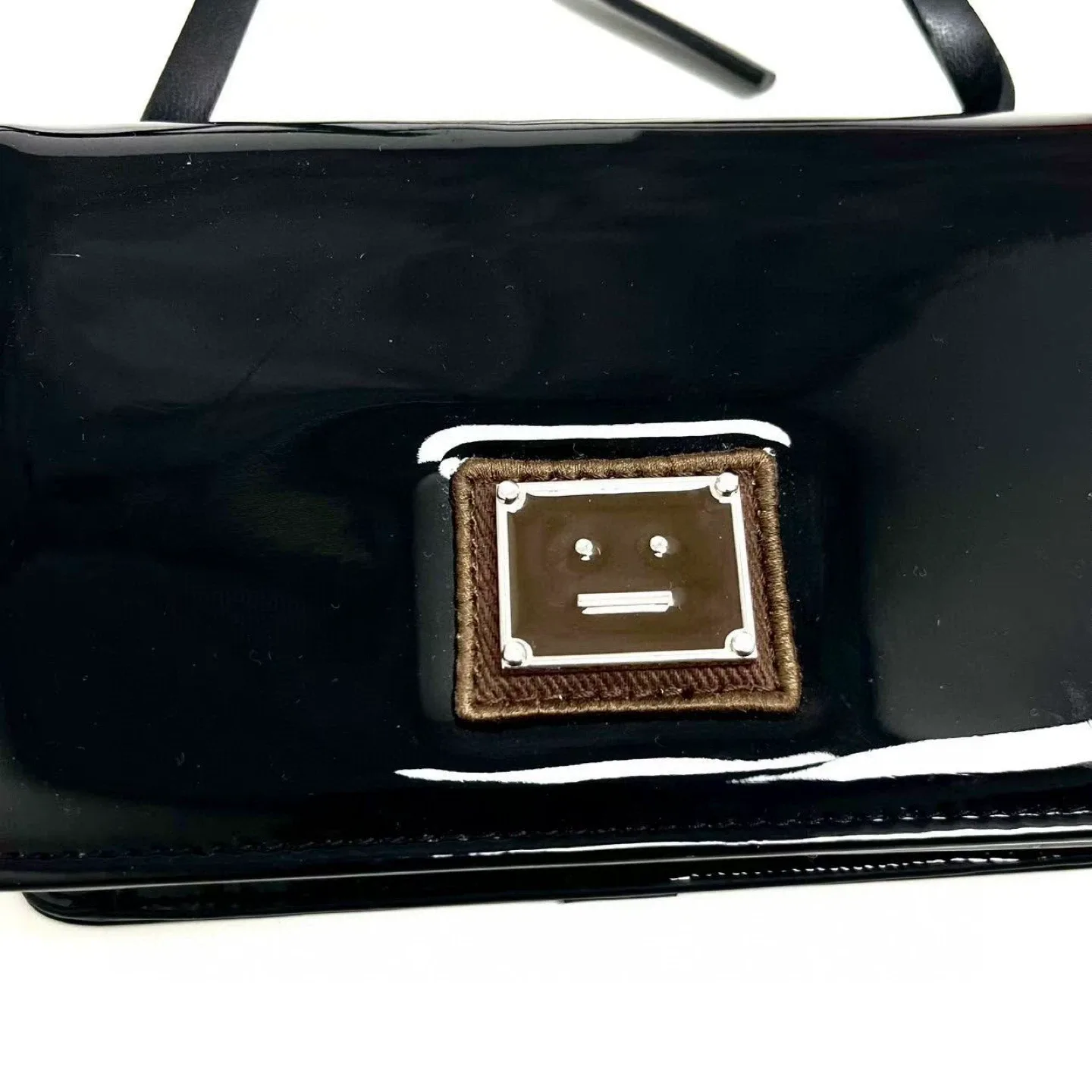 Acne Studios Black Patent Leather Crossbody Bag image indicator(2)
