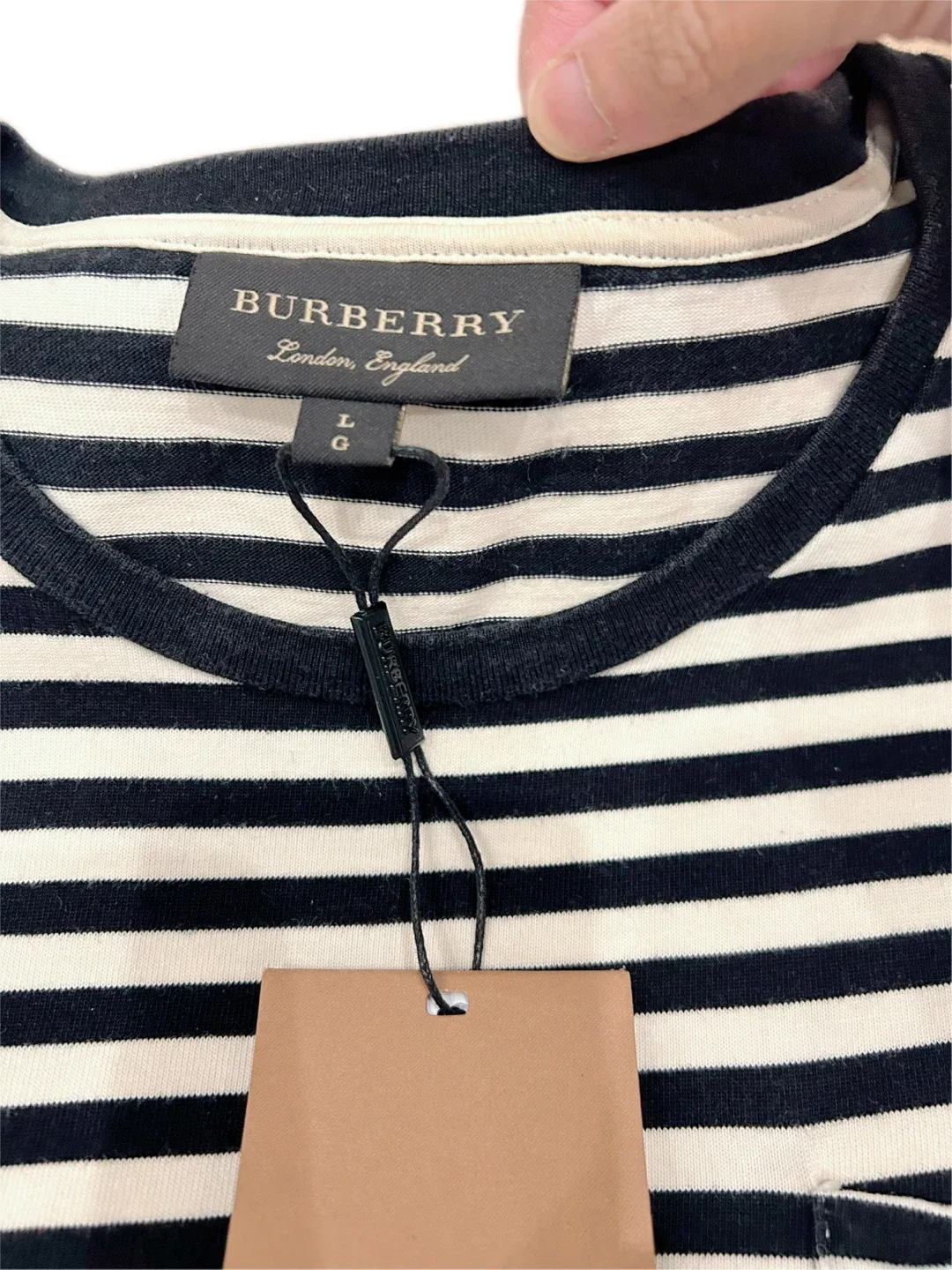 Authentic Burberry Striped T-Shirt image indicator(5)