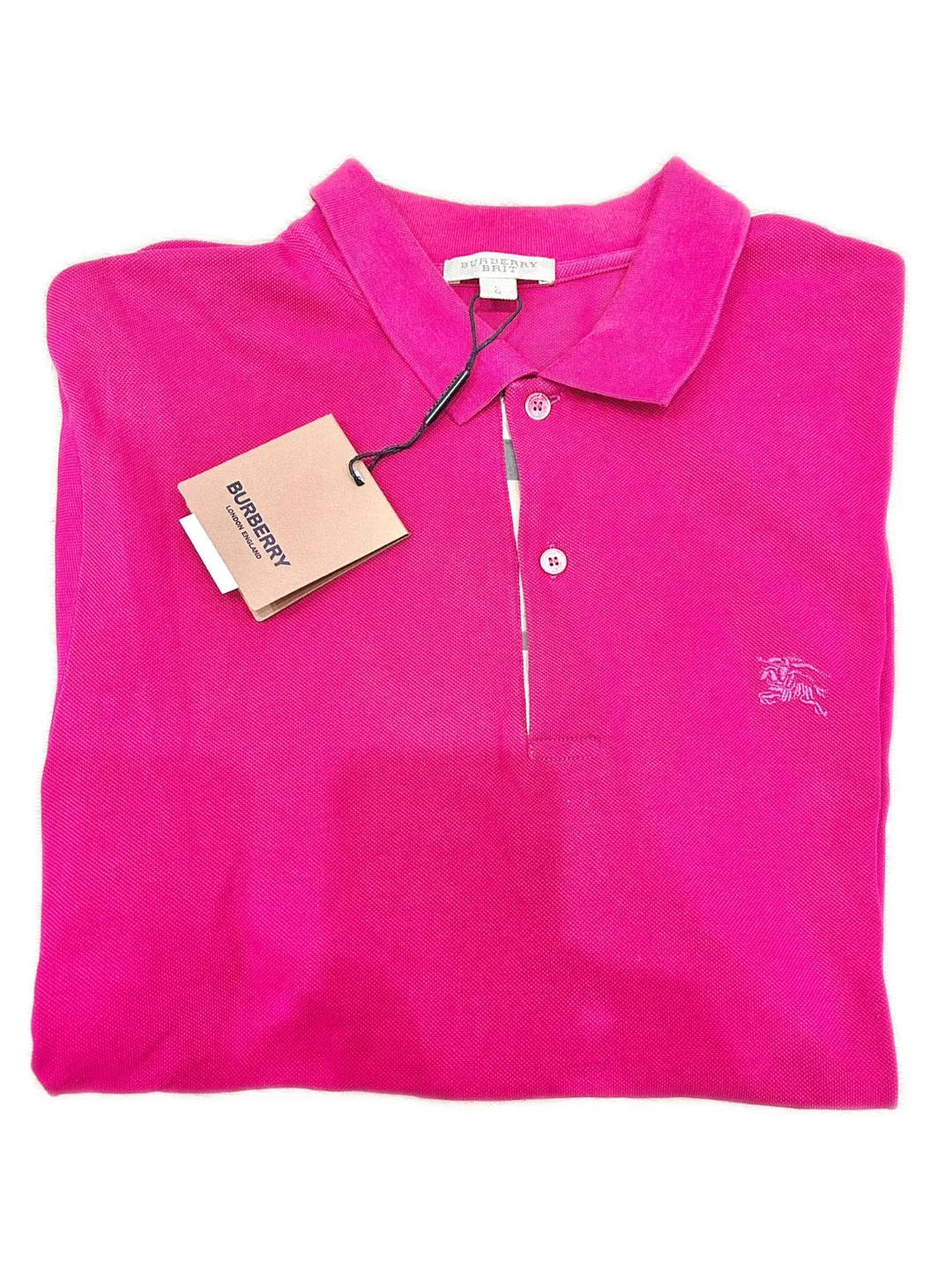 Burberry Brit Pink Polo Shirt size L image indicator(3)