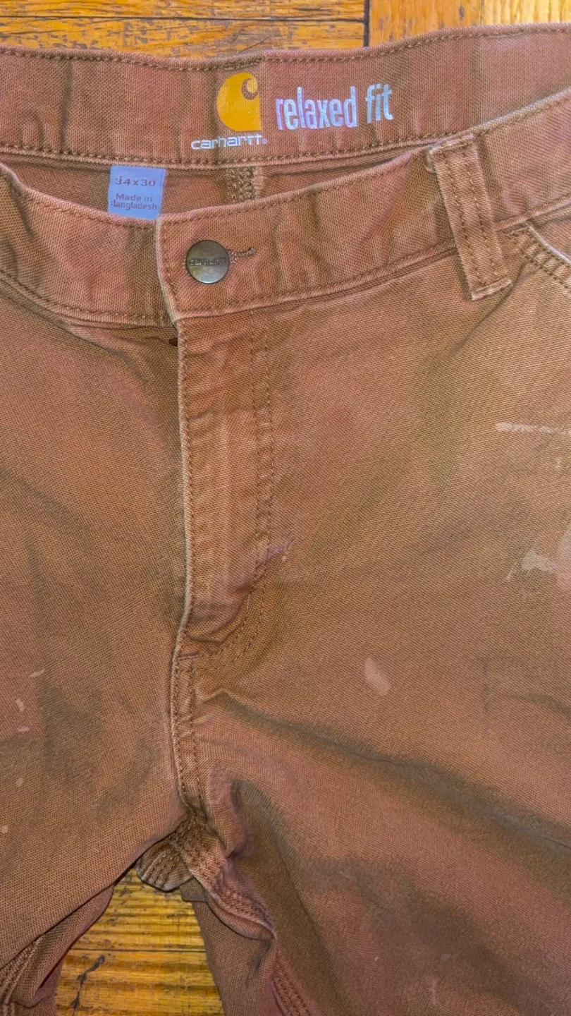 Carhartt Relaxed Fit Brown Pants - Size 14x30 image indicator(2)