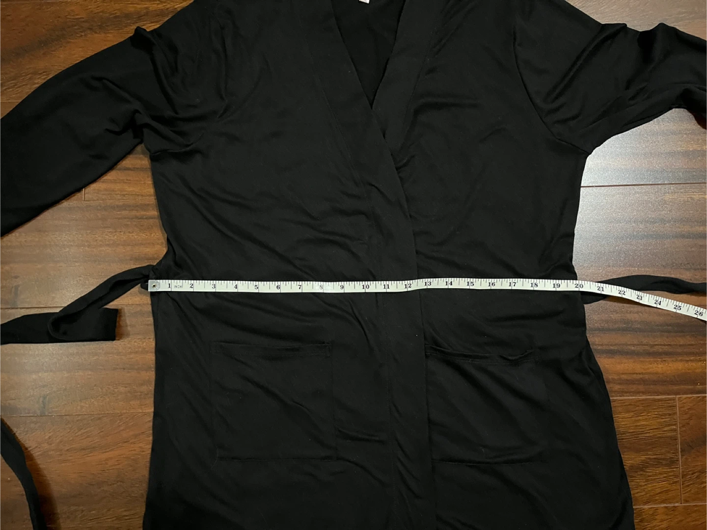 Juicy Couture women’s large jersey wrap robe black, pink logo - photo 5