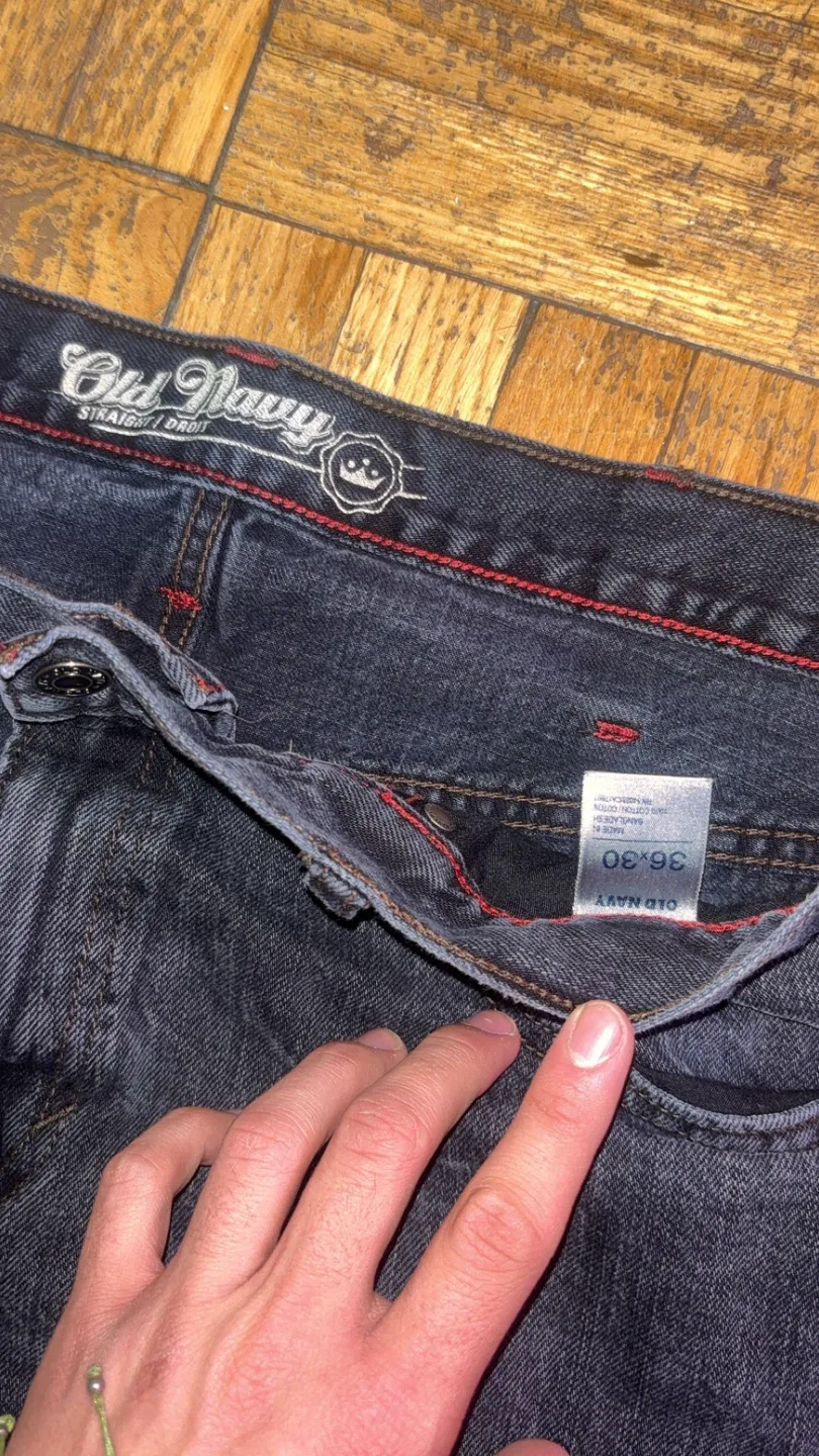 Old Navy Straight Leg Jeans - Size 36x30 image indicator(2)