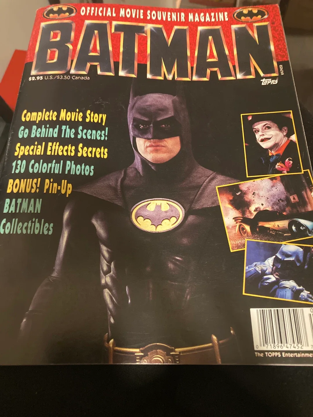 Batman official Movie souvenir magazine  1989 Topps  $20