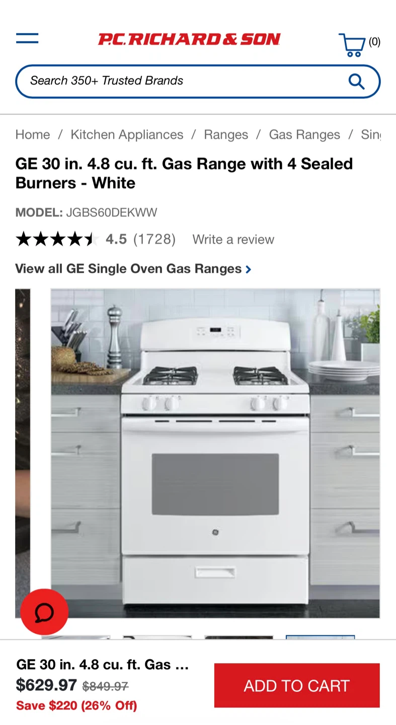 GE 30 inch Gas Range (4.8 cu. ft) - White #cleanout - photo 2