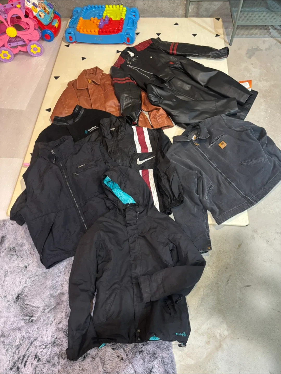 Assorted Clothing Lot - Jackets, Pants, Shoes, Hats, Shirts