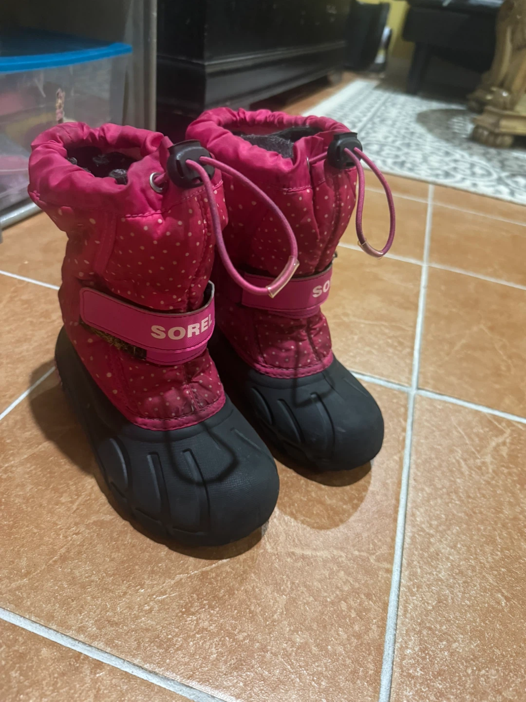 Sorel Pink Polka Dot Snow Boots