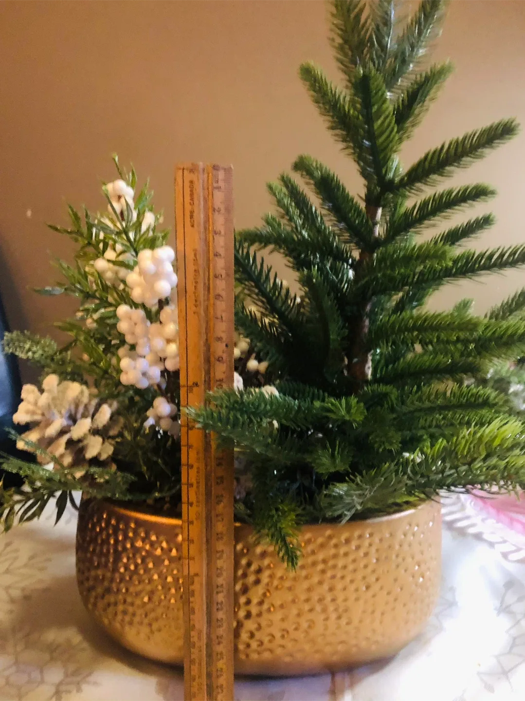 Christmas Floral Arrangement in Gold Pot #Cleanout image indicator(2)