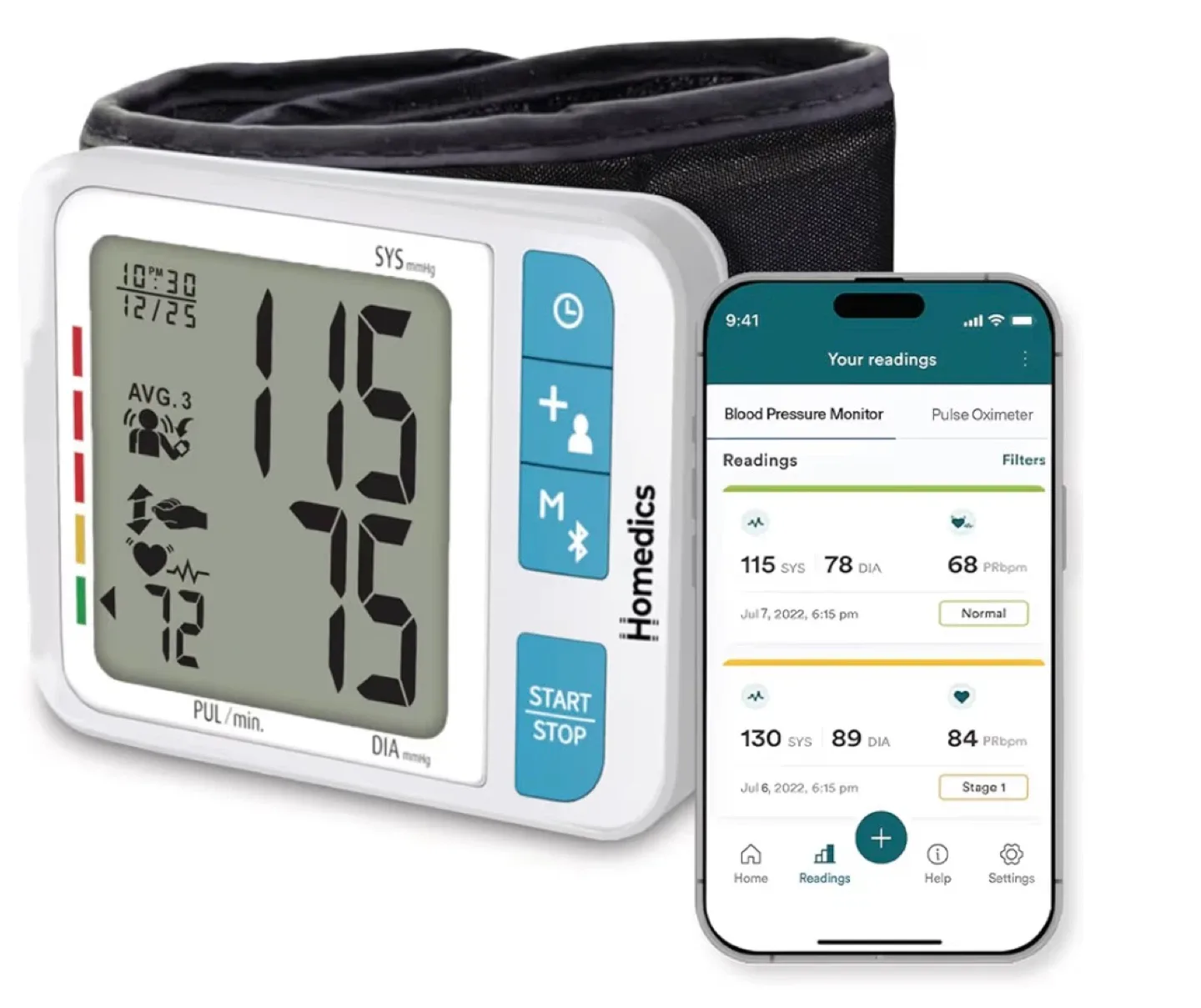 Homedics Wrist Cuff Blood Pressure Monitor