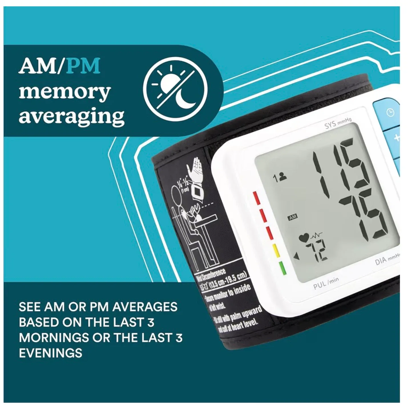 Homedics Wrist Cuff Blood Pressure Monitor image indicator(3)