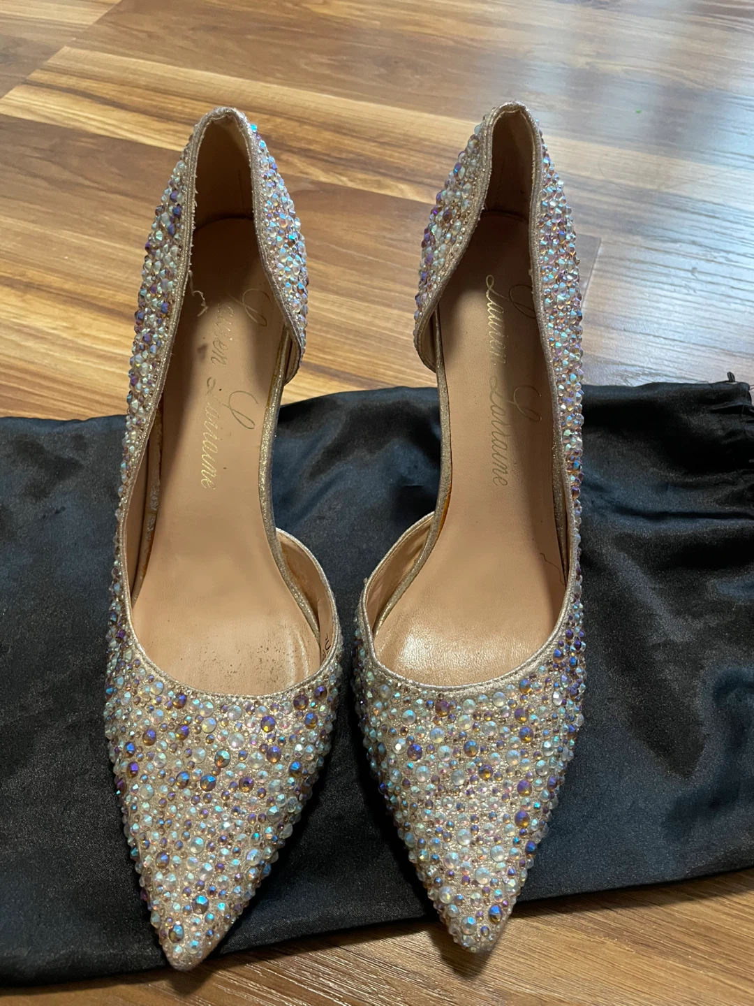 Lauren Lorraine Bejeweled Heels Size 9