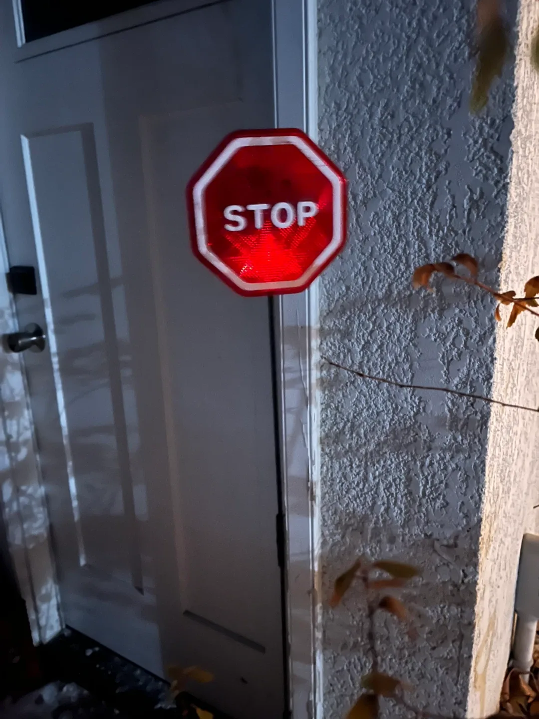 Motion detection stop sign