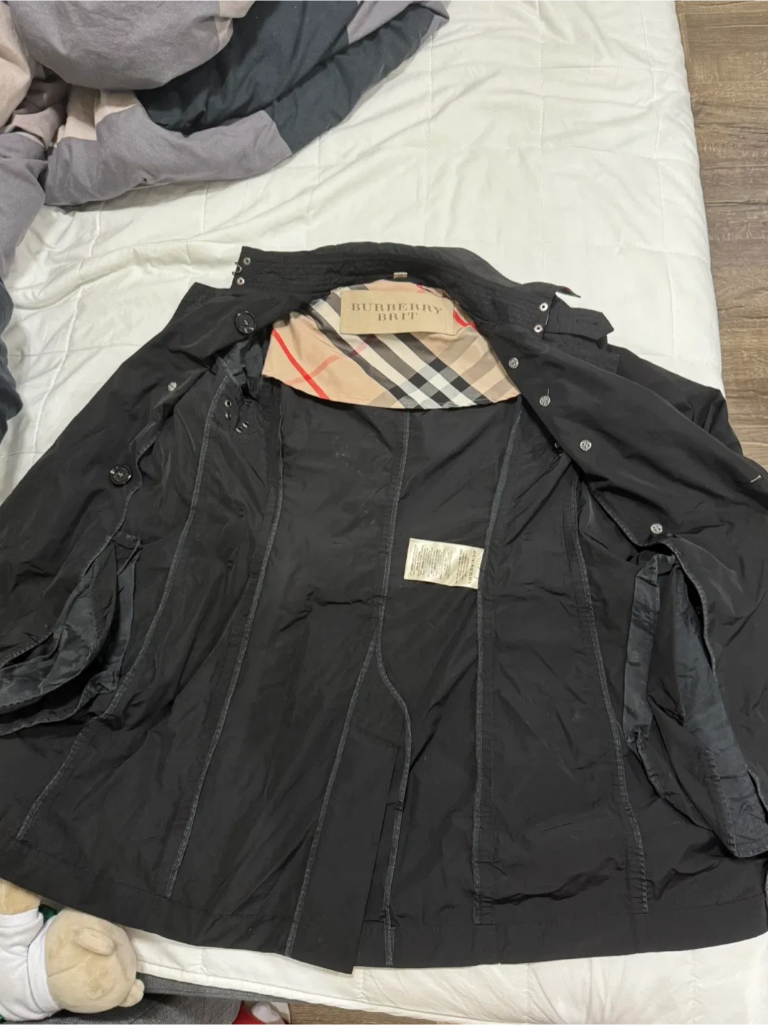 Burberry Brit Black Trench Coat - Size 4 US