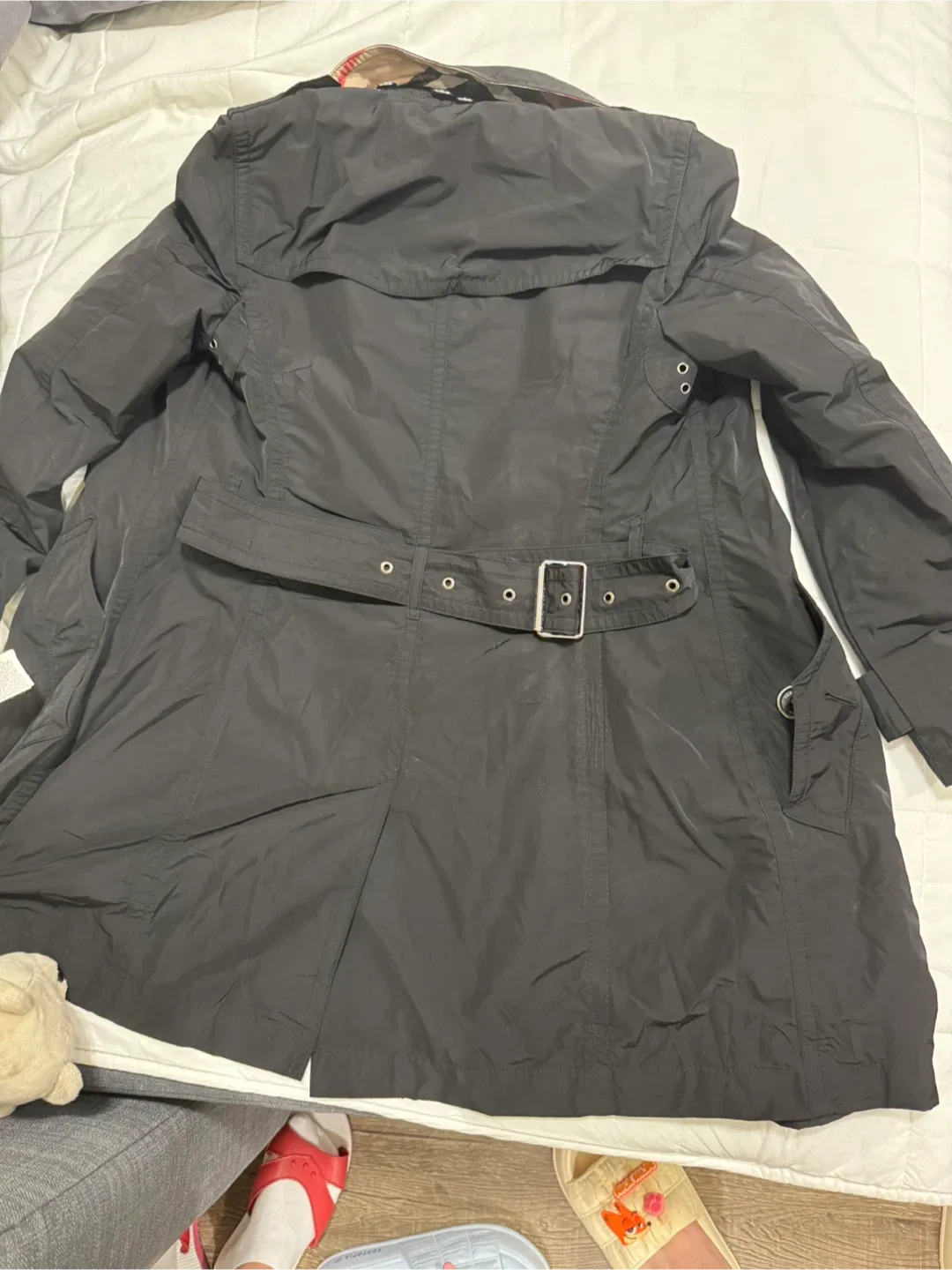 Burberry Brit Black Trench Coat - Size 4 US image indicator(5)