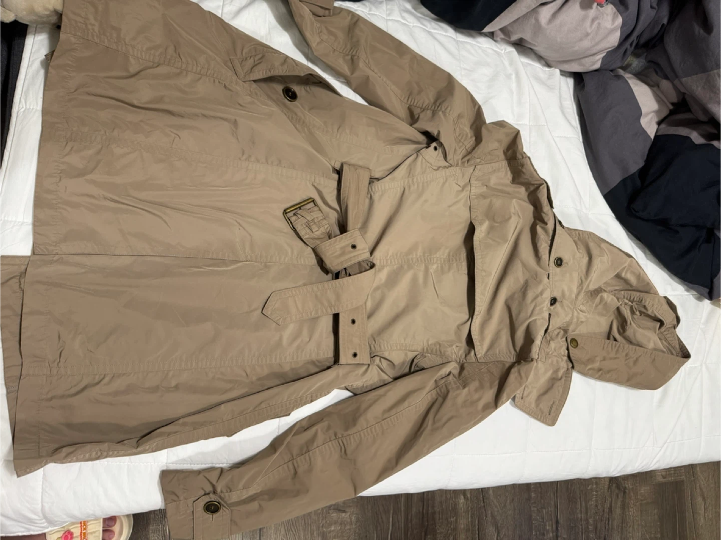Burberry Brit Beige Hooded Trench Coat - Size 4 (US) - photo 5