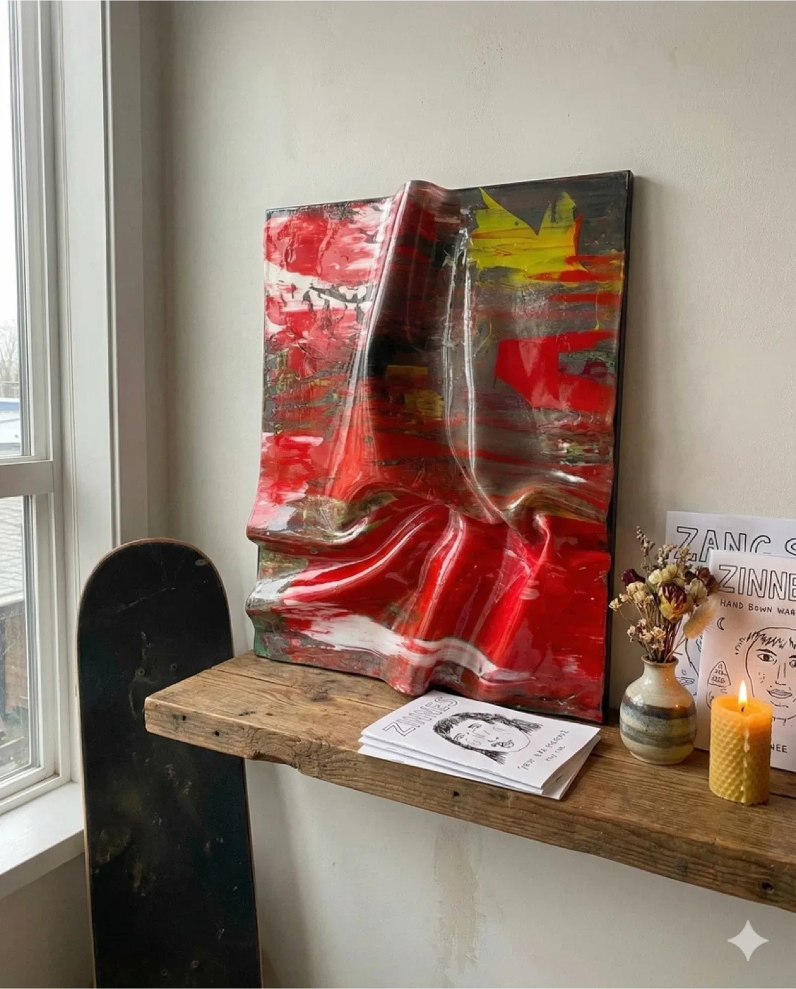 Abstract Red and Yellow Wall Art