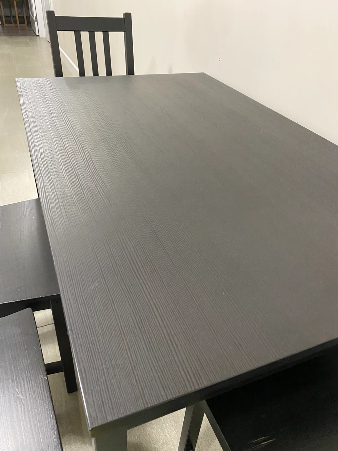 IKEA Dining Table with 4 Chairs - Black - photo 5