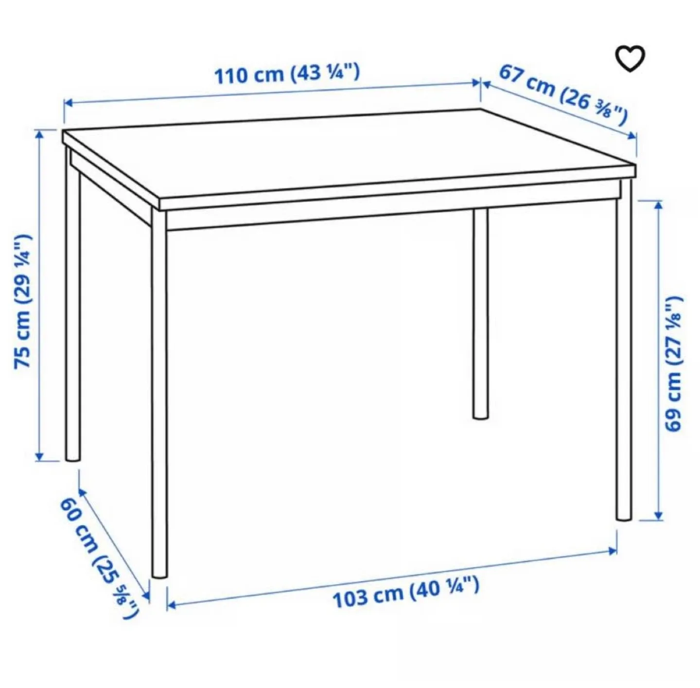 IKEA Dining Table with 4 Chairs - Black image indicator(6)