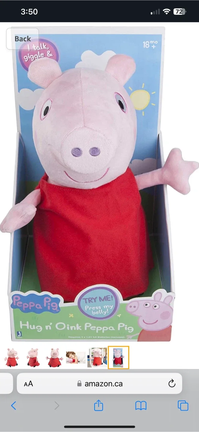 Peppa Pig Hug 'n' Oink Plush Toy image indicator(5)