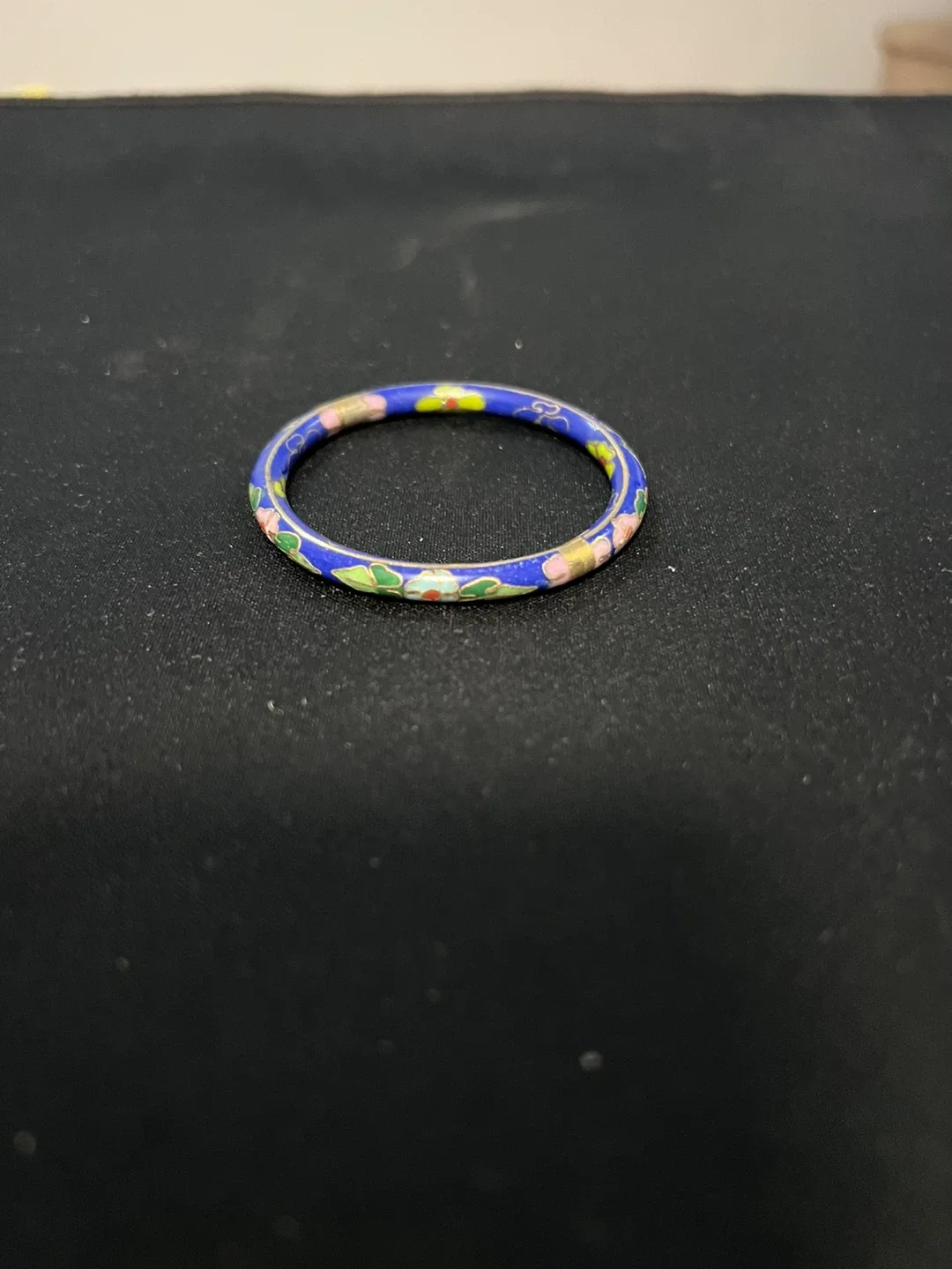 Cloisonné Bangle Bracelet - Floral Design