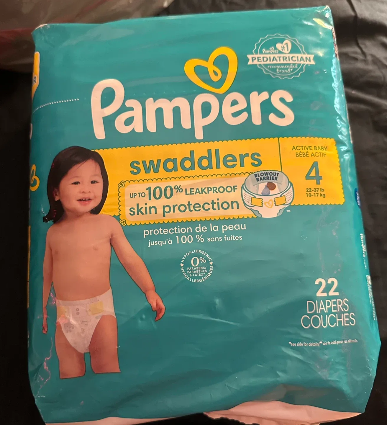 Pampers Swaddlers Size 4 - 22 Diapers