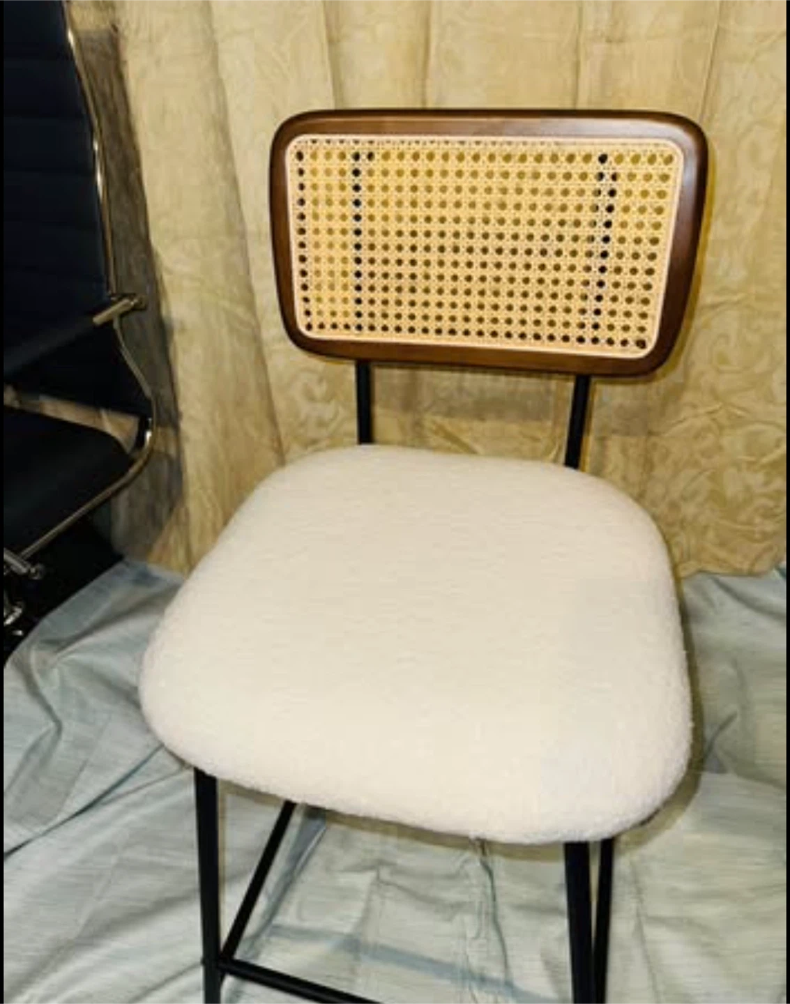 Modern Cane Back Accent Counter Stool- White “Two for $70”