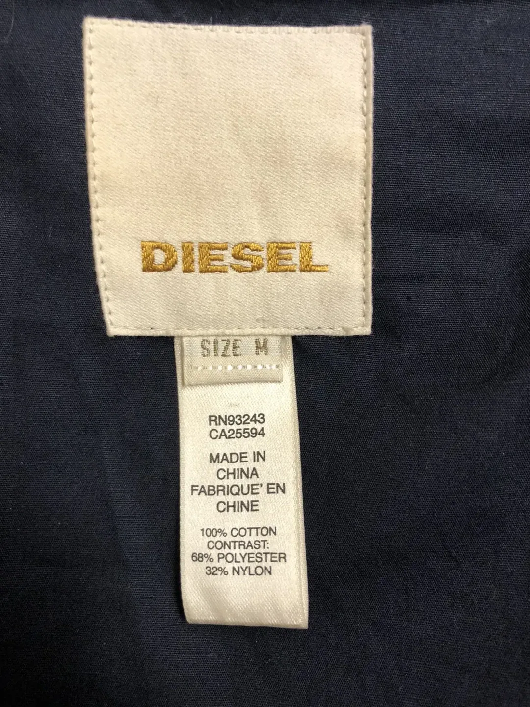 Rare Vintage DIESEL Varsity Jacket/Blazer Navy & White - Size M image indicator(5)