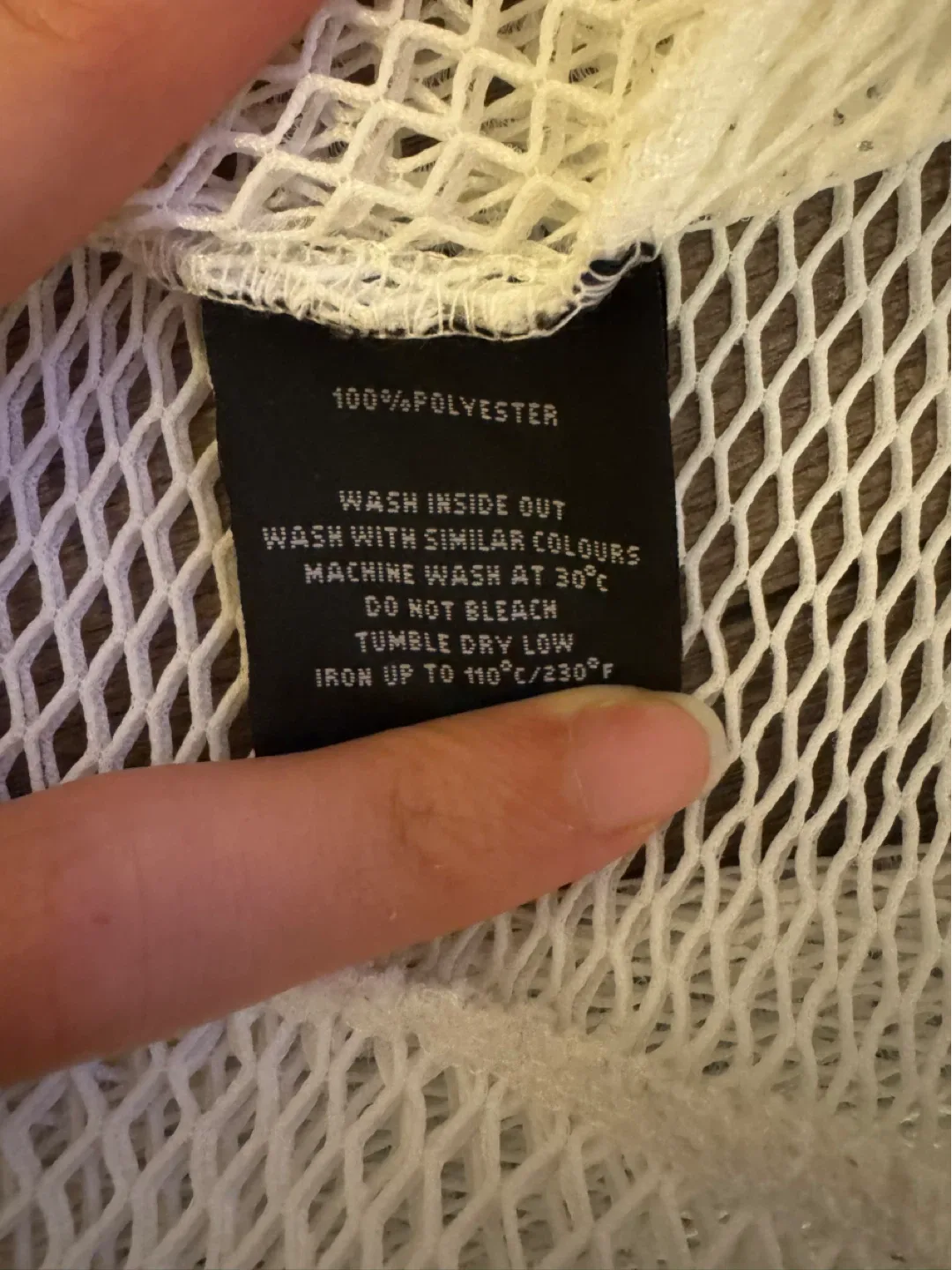 AngelType Oversized White Mesh Double Layered Hoodie image indicator(5)