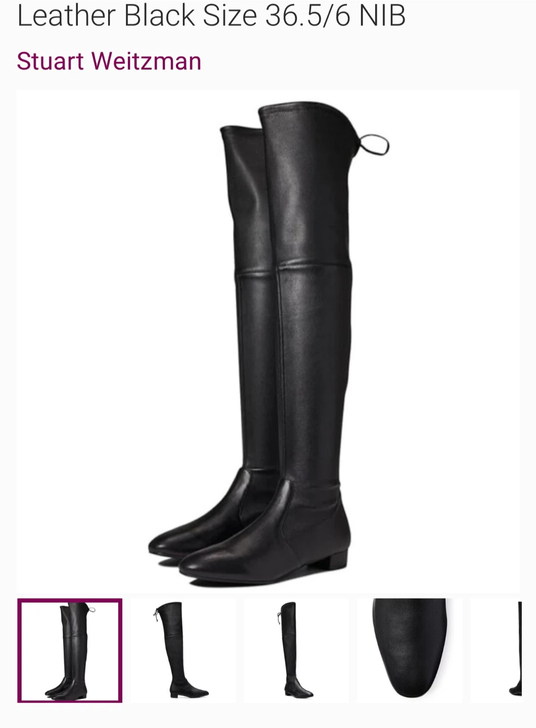 New Stuart Weitzman Over the Knee Leather Boots Size 6