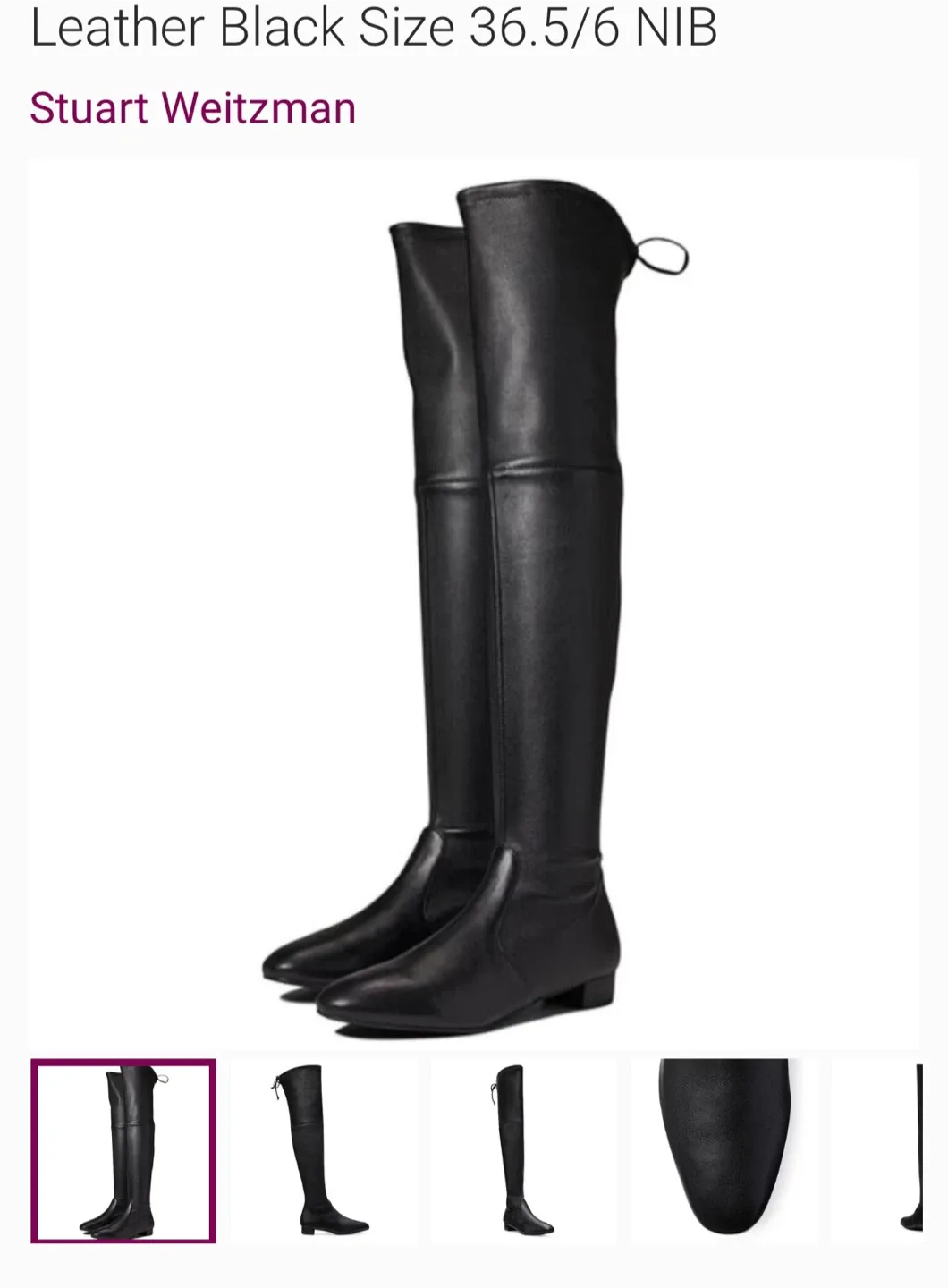 New Stuart Weitzman Over the Knee Leather Boots Size 6