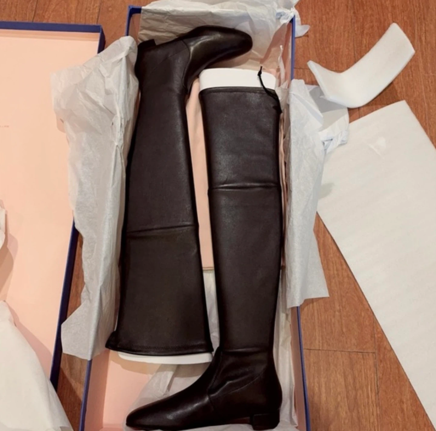 New Stuart Weitzman Over the Knee Leather Boots Size 6 - photo 2