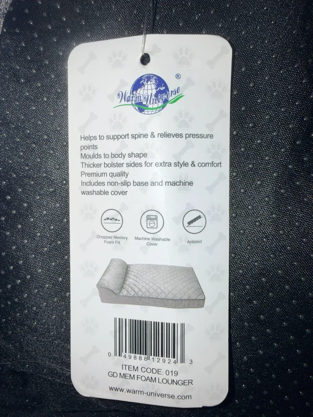 Brand new with tag - Warm Foam Lounger Pet Bed (large dog) image indicator(3)