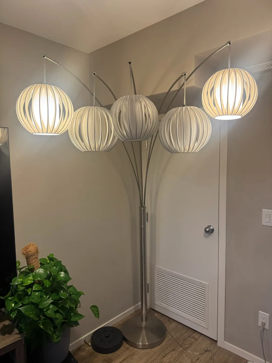 Modern Arc Floor Lamp with 5 Lights