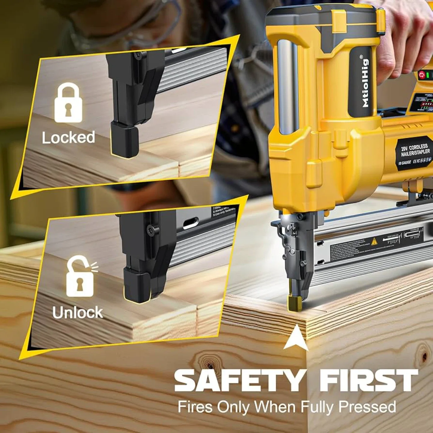 MtiolHig 2-in-1 Cordless Brad Nailer - New! image indicator(6)