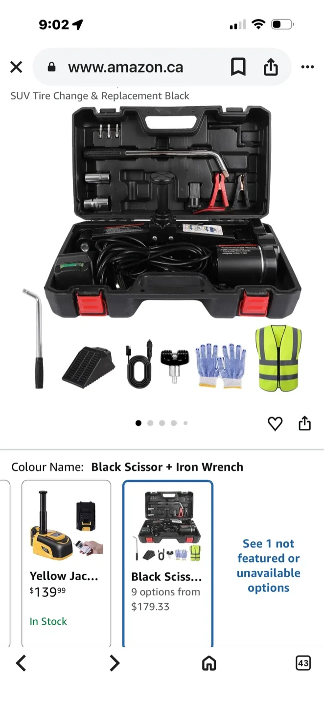 Electric Car Jack Kit - SUV Tire Change