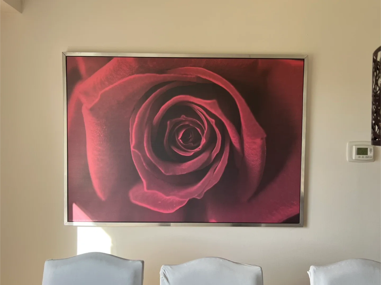 Rose framed wall art