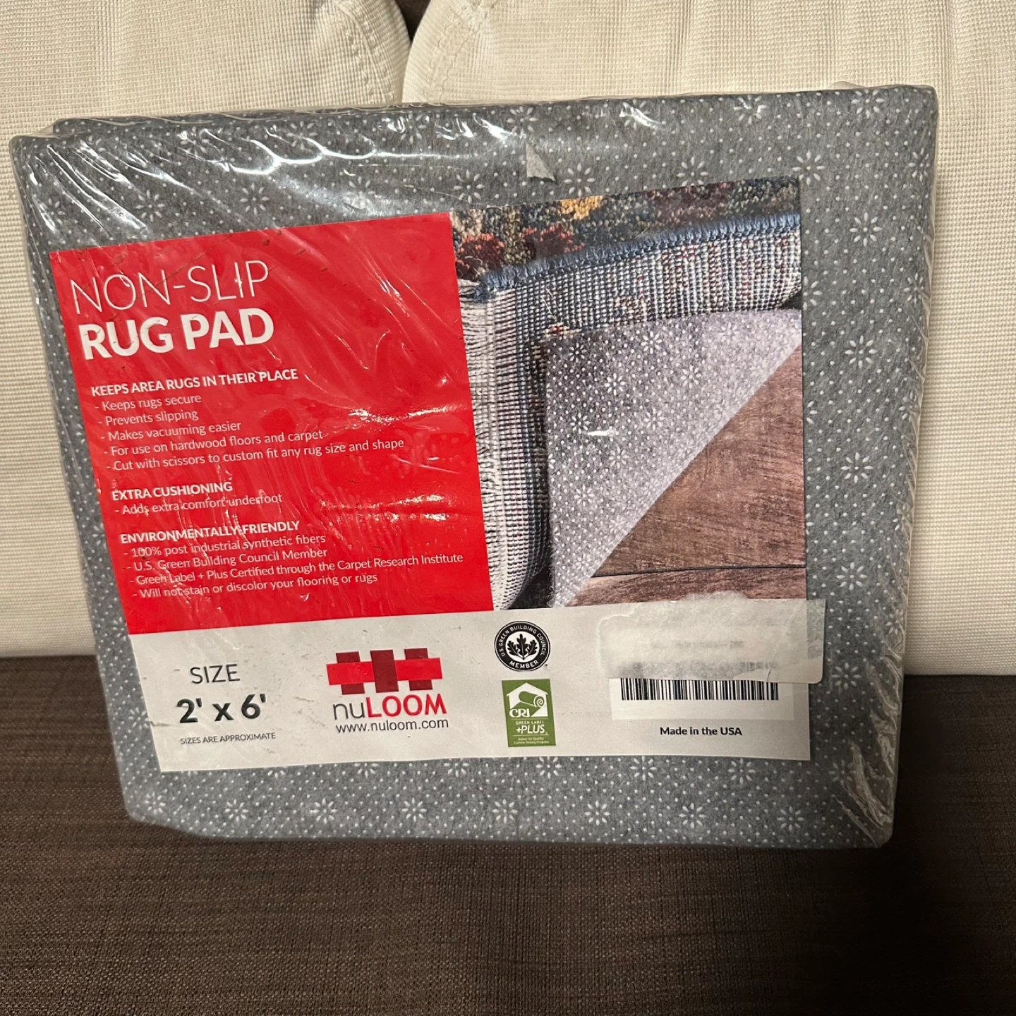 nuLoom Non-Slip Rug Pad 2' x 6'