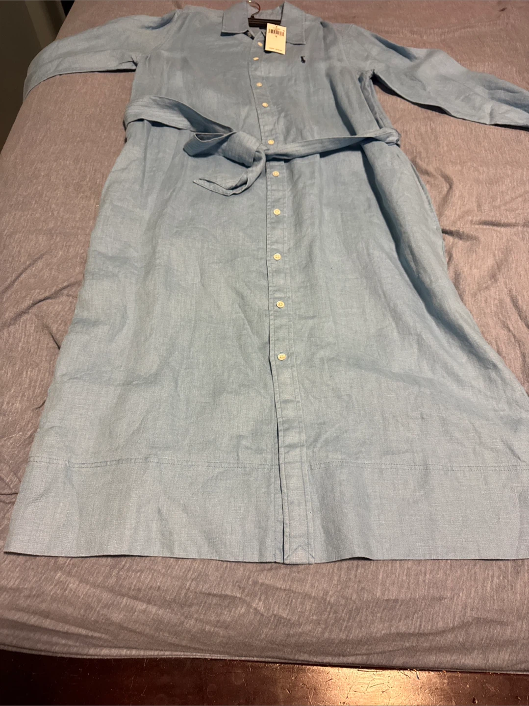 Ralph Lauren Belted Linen Shirt Dress - photo 2