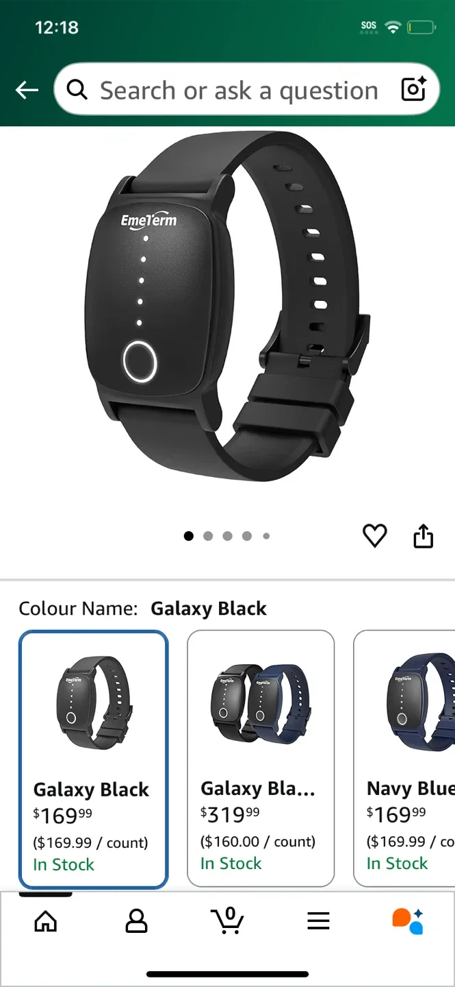 EmeTerm Explore Anti-Nausea Wristband - Like New!