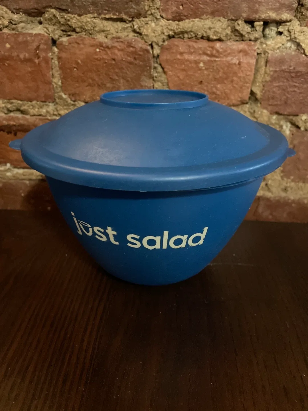 Just Salad Blue Bowl