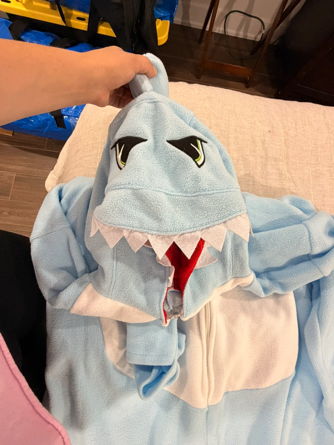Medium- Shark Onesie - Blue & White - photo 2