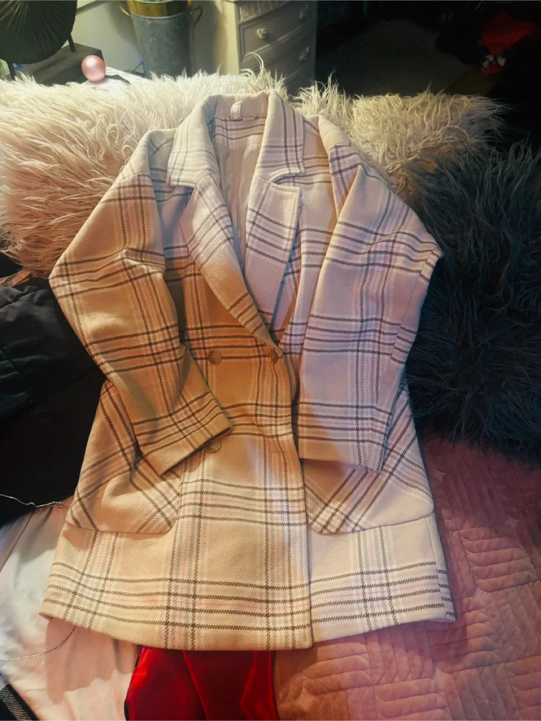 H&M Straight-Style Plaid Coat