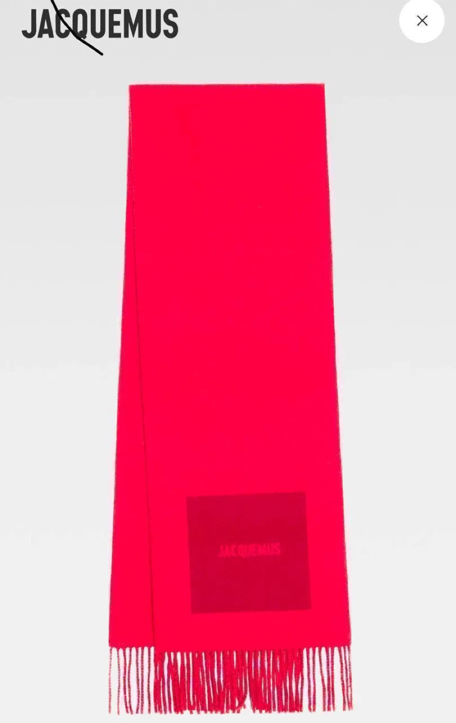 Jacquemus Le Rond Carré Scarf - Red image indicator(8)