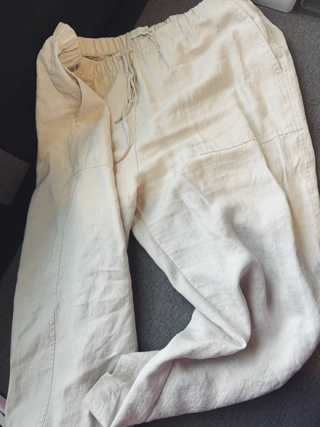 Zara Elastic Waist Pants - Stone - XXL