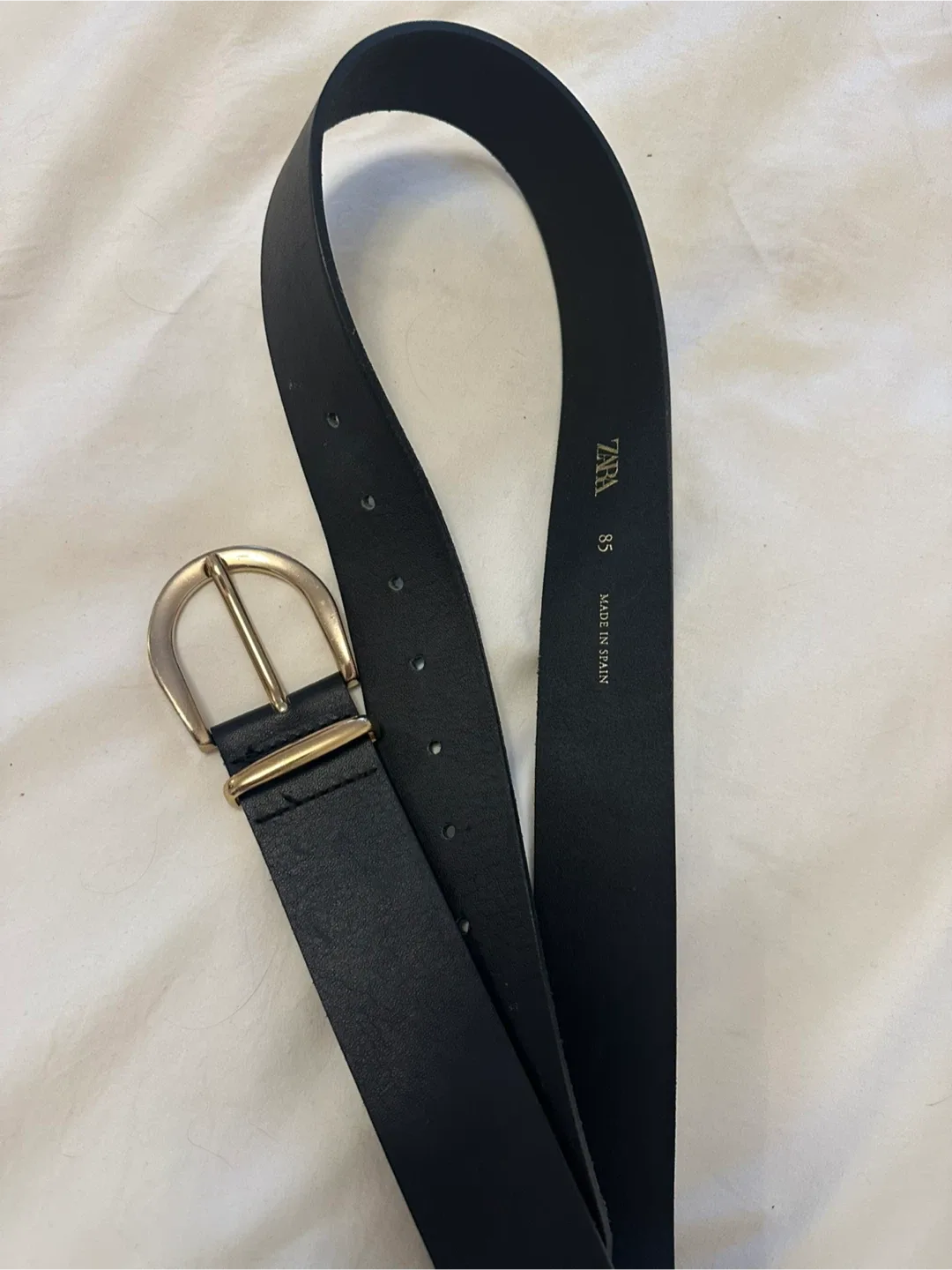 Black leather Zara Belt