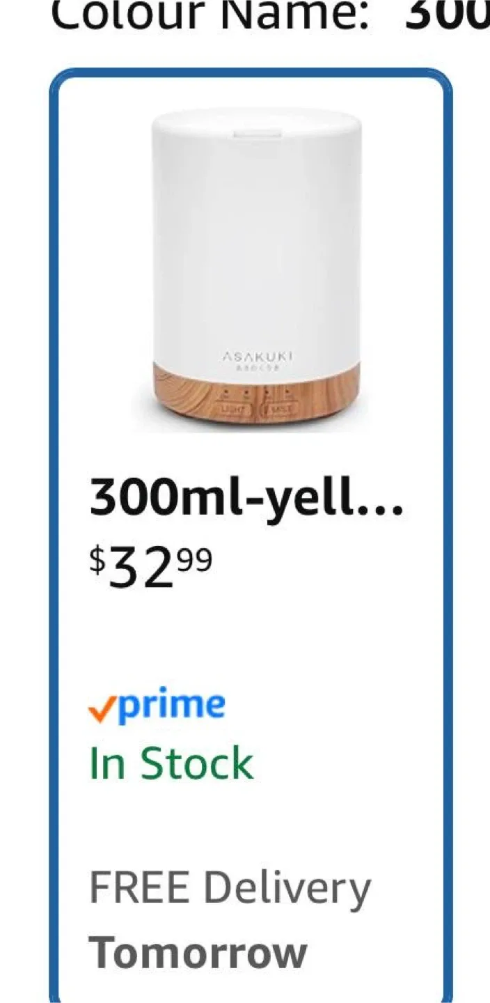 ASAKUKI Essential Oil Diffuser + 4 Essential Oils image indicator(5)