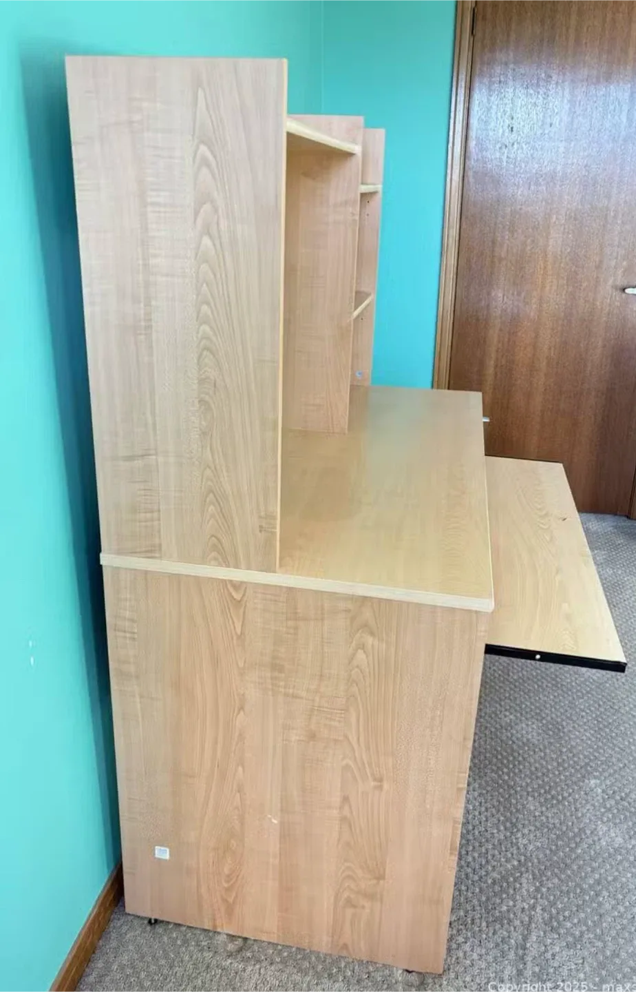 Wooden Desk with Hutch & Shelves image indicator(2)