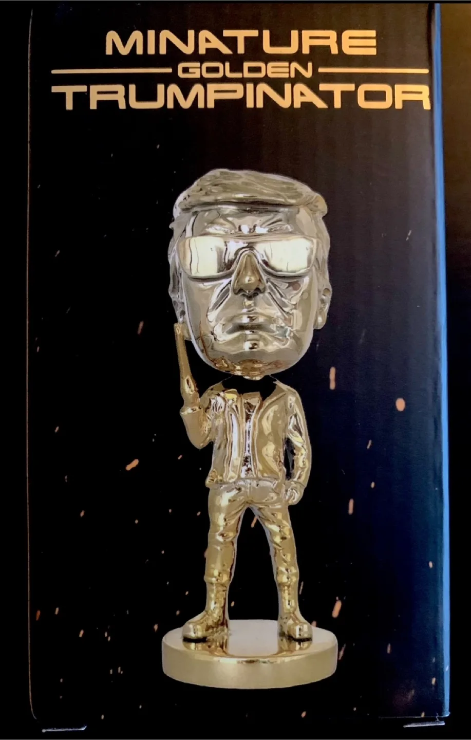 Gold Trump Bobblehead, 4" tall