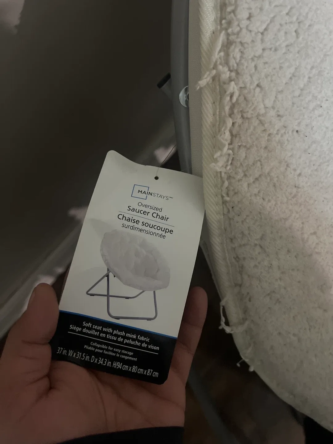 Mainstays Oversized Saucer Chair image indicator(3)